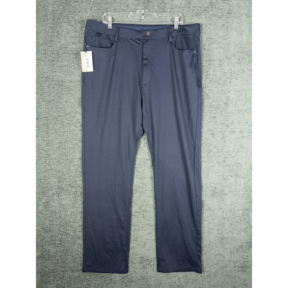 NWT Collars & Co CEO Tech Pull-On Pants Mens 40x32 Navy Blue Stretch Performance